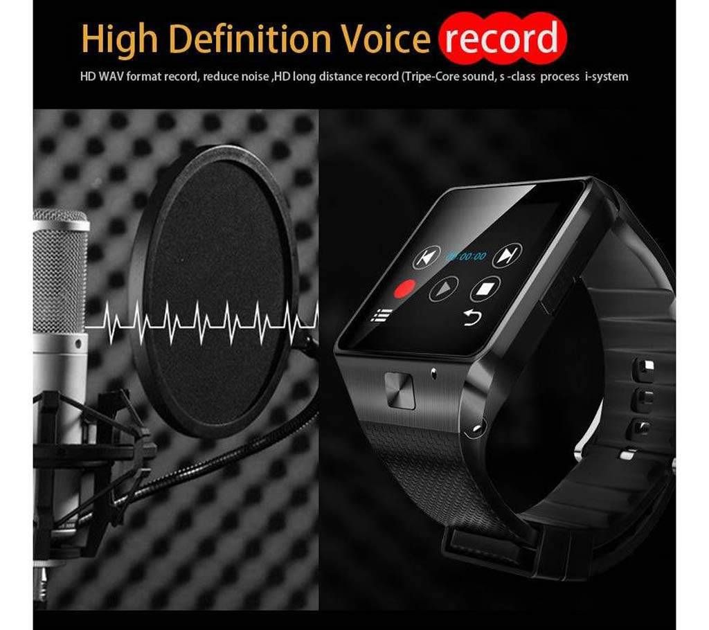 GV08S Single Sim Smart Watch - Black