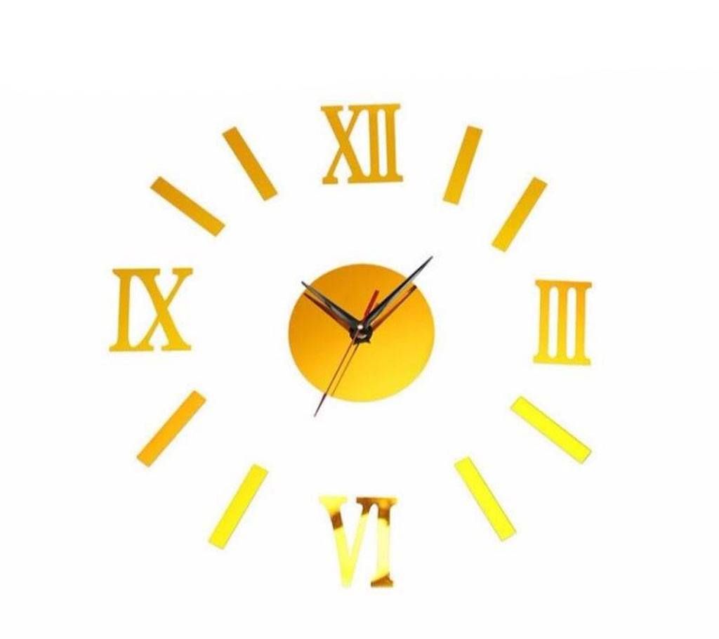 3D mirror Silent Clock Acrylic DIY wall clock
