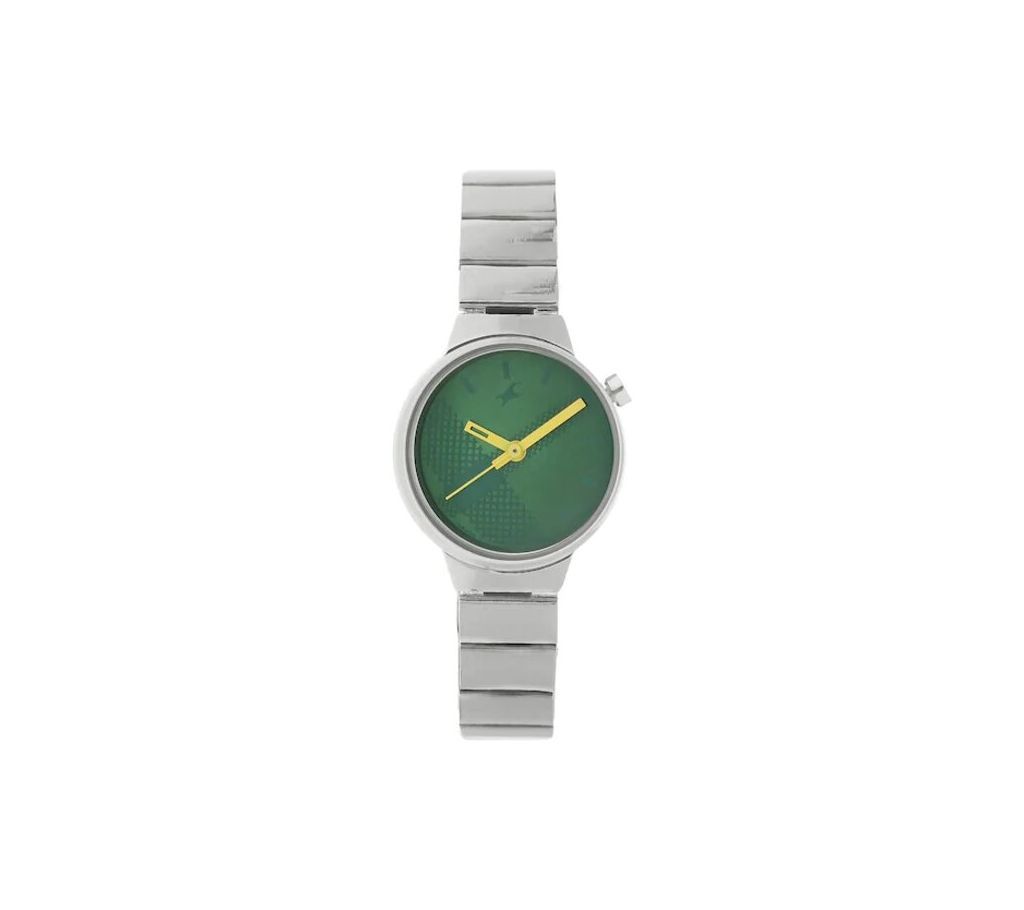 CHECKMATE GREEN DIAL STAINLESS STEEL STRAP WATCH