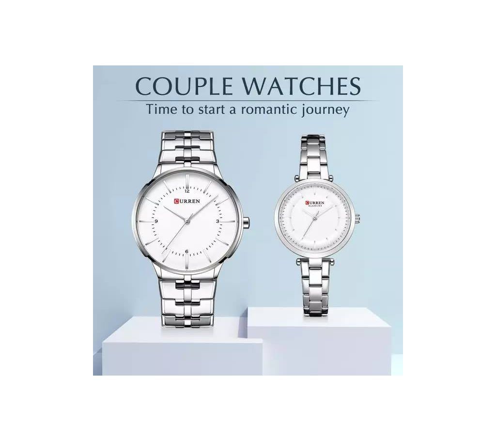 CURREN  COUPLE  Watches Top Brand Luxury  Steel Sports Wristwatch