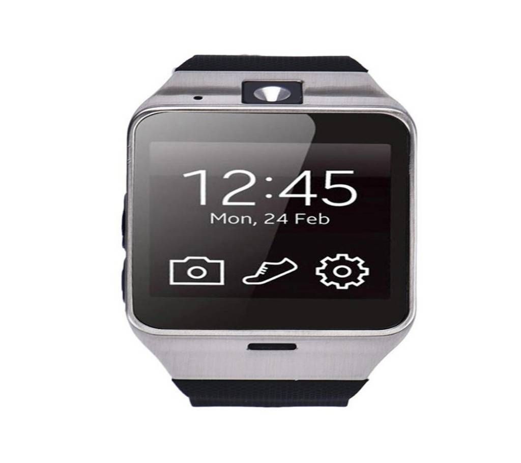 DZ09 Single Sim Supported Touch Smartwatch Silver