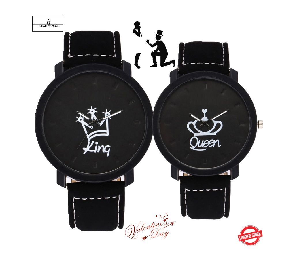 King & Queen Couple Watch for Gift!