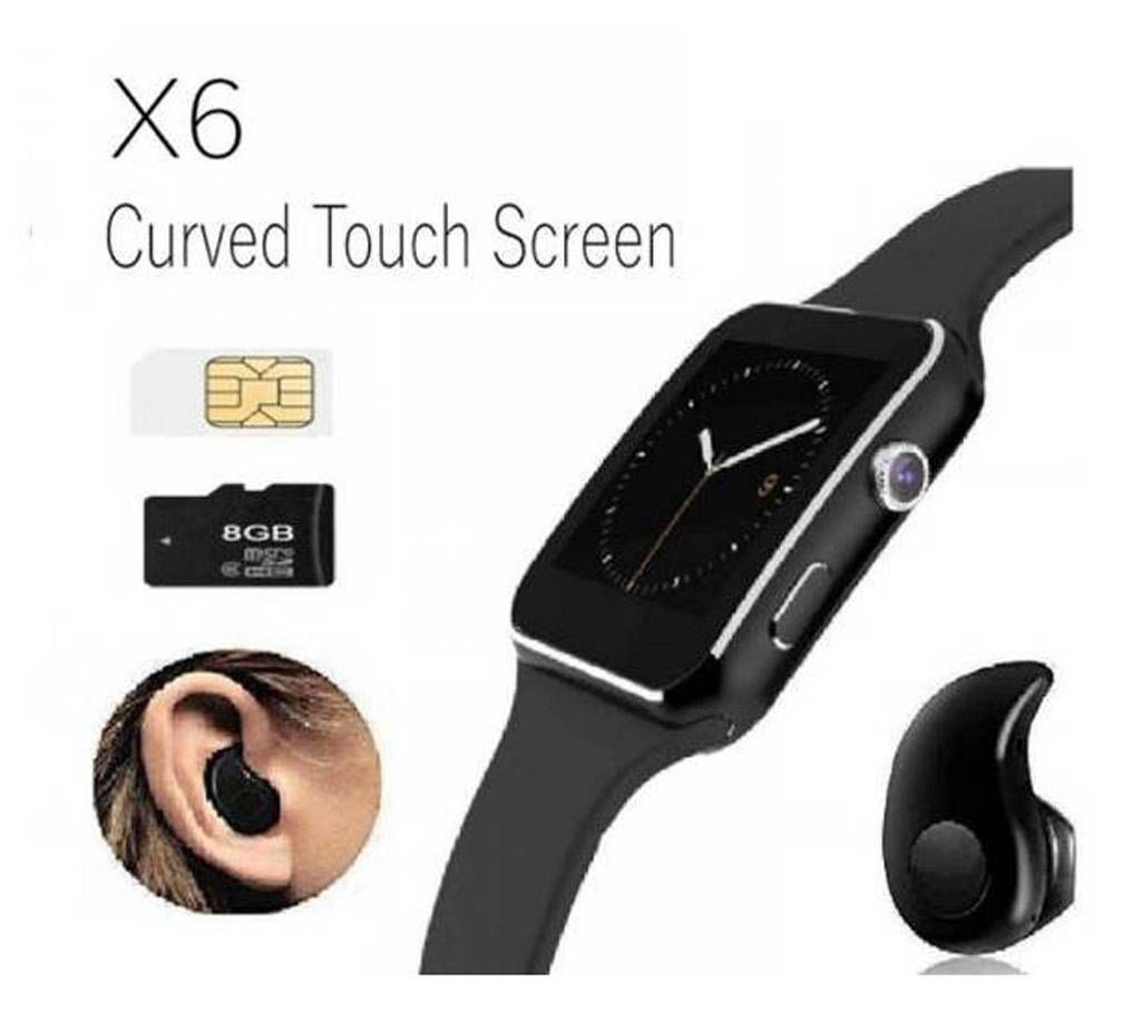X6 Curved Display Smart Watch Bluetooth