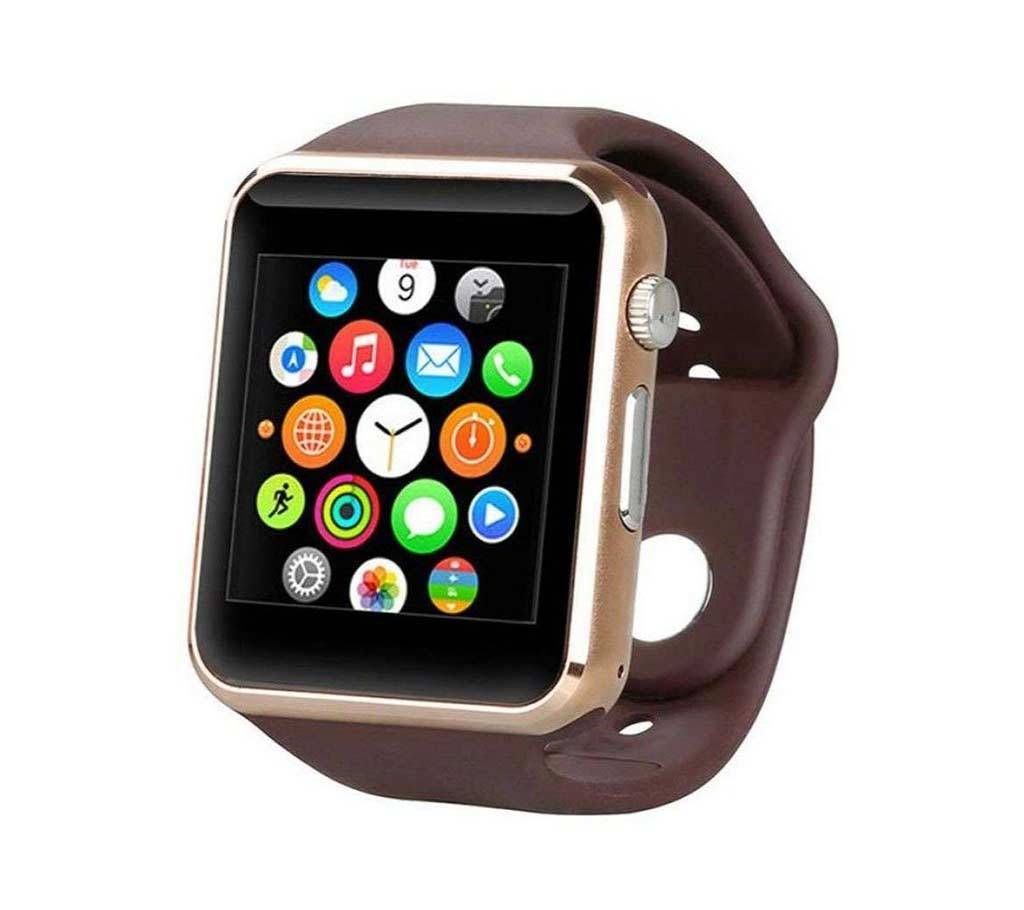 1 Bluetooth Smart Watch Sim supported Smart Watch  (Brown)  MKC