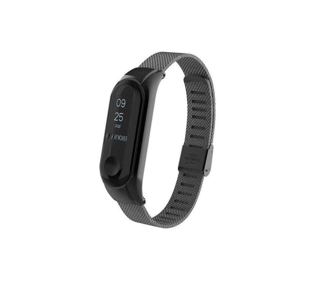 Mi Band 3 Steel Starp Small Chain  Black  Mov