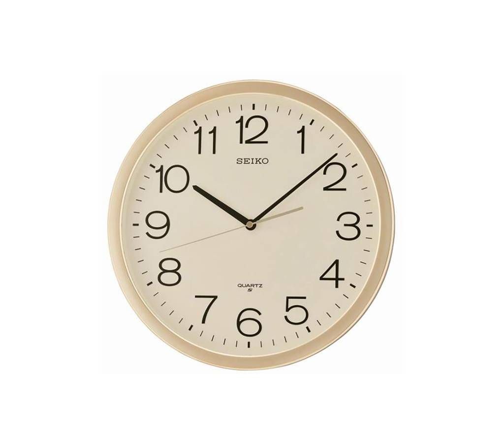 SEIKO Wall Clock 13 inch - Gold and White