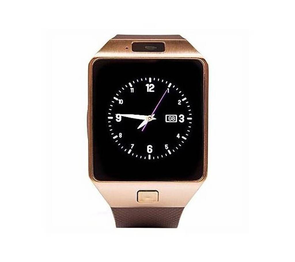 Single Sim Touch Smartwatch - DZ09 - Gold