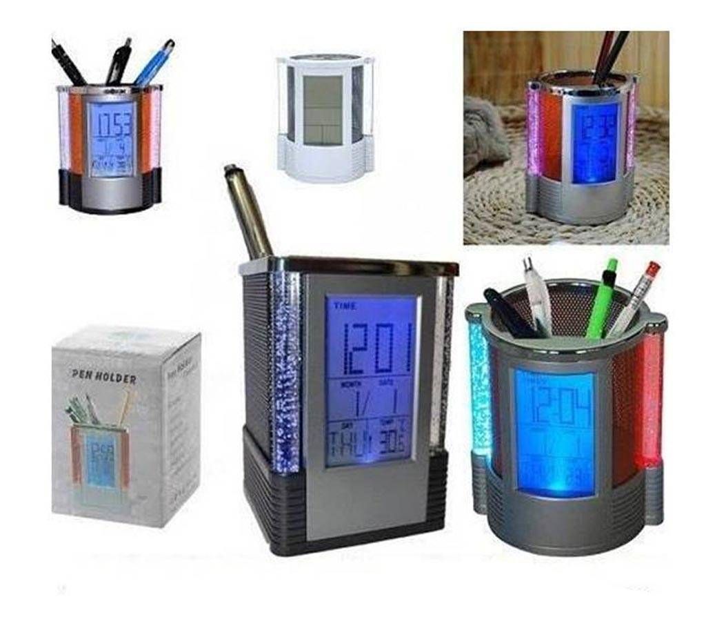 Digital Pen Holder Clock - 1Pc