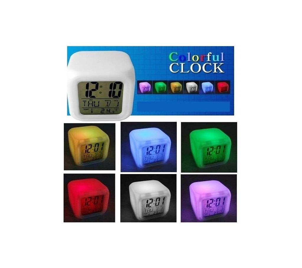 Color full clock night light