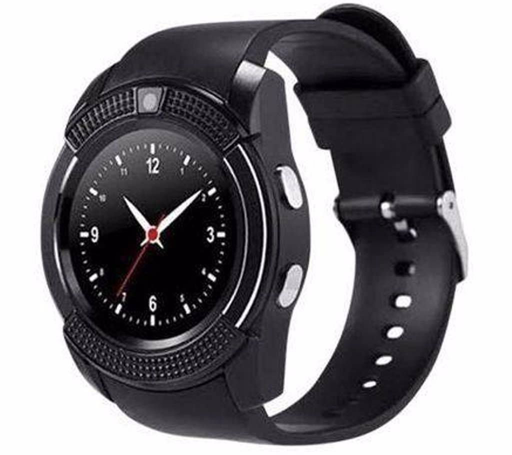 V8 Smart Watch Clock With Sim- Black