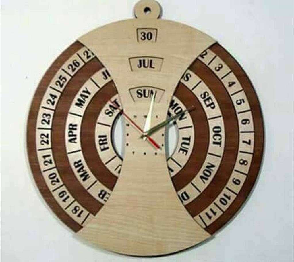 Date / time / month - analog wall clock