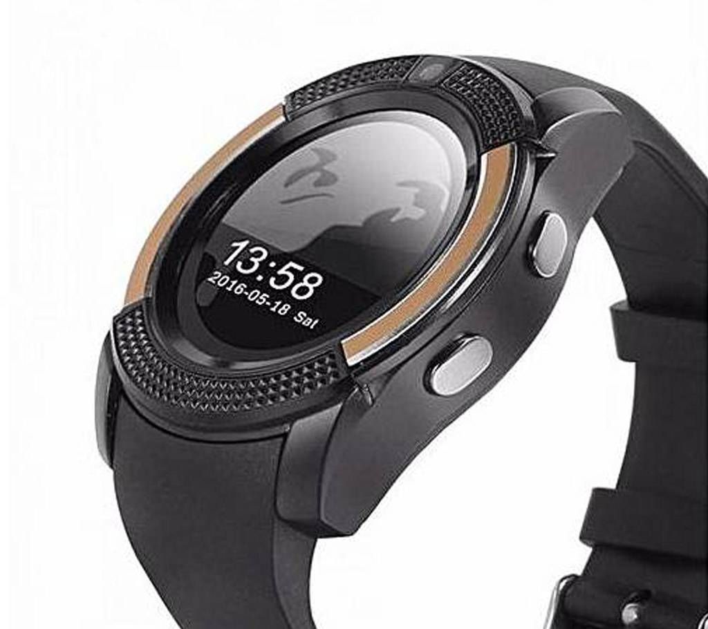 Smart Watch Sim Supported V8 - Black