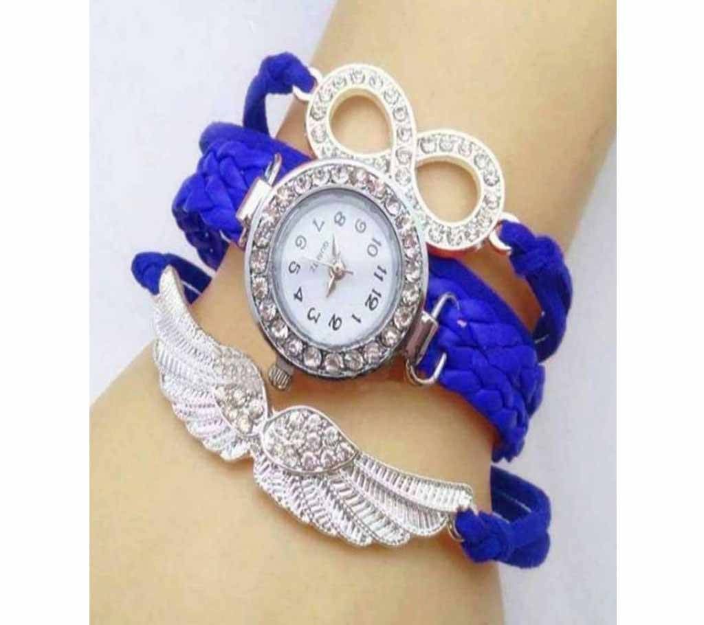 Bird Bracelet Shaped Ladies Analog Watch - BLUE