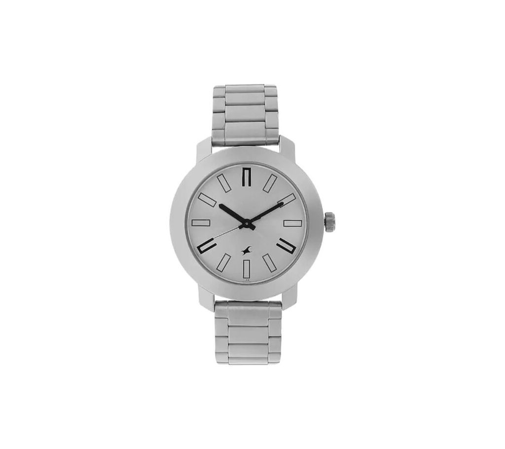 SILVER DIAL SILVER STAINLESS STEEL STRAP WATCH