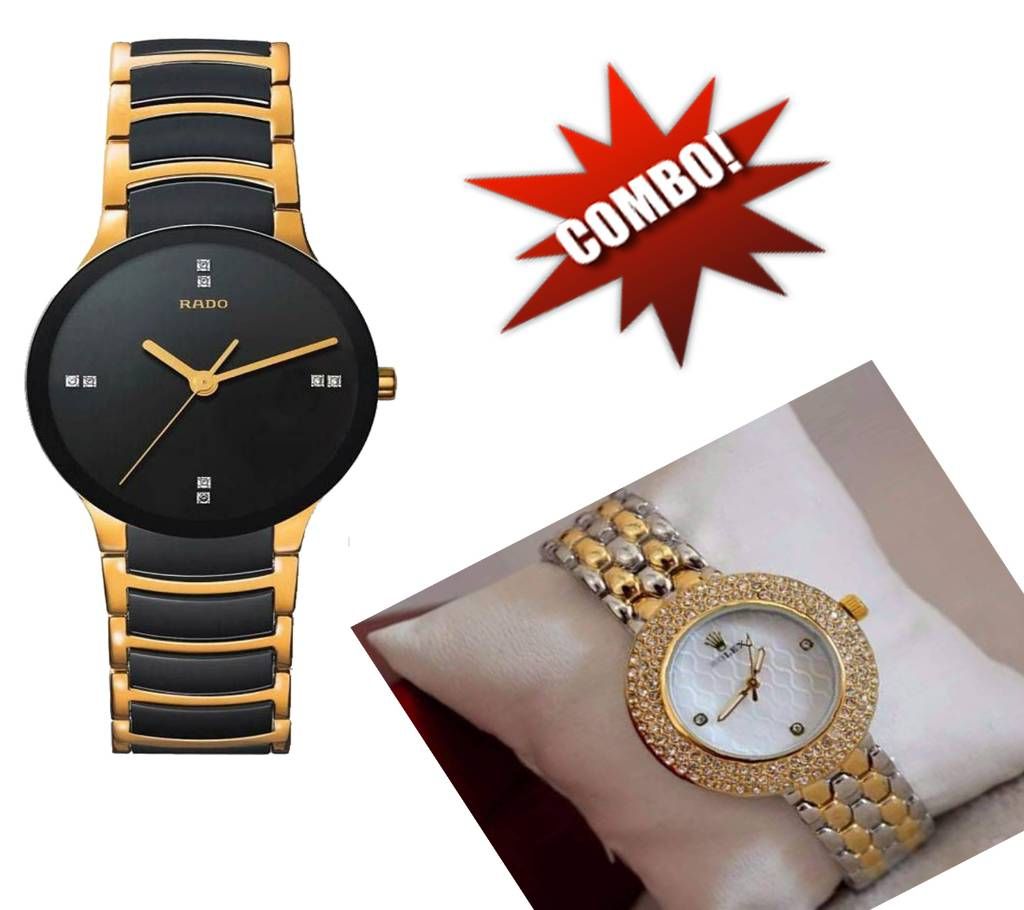 Rado Gents Watch+Rolex Ladies Watch Copy