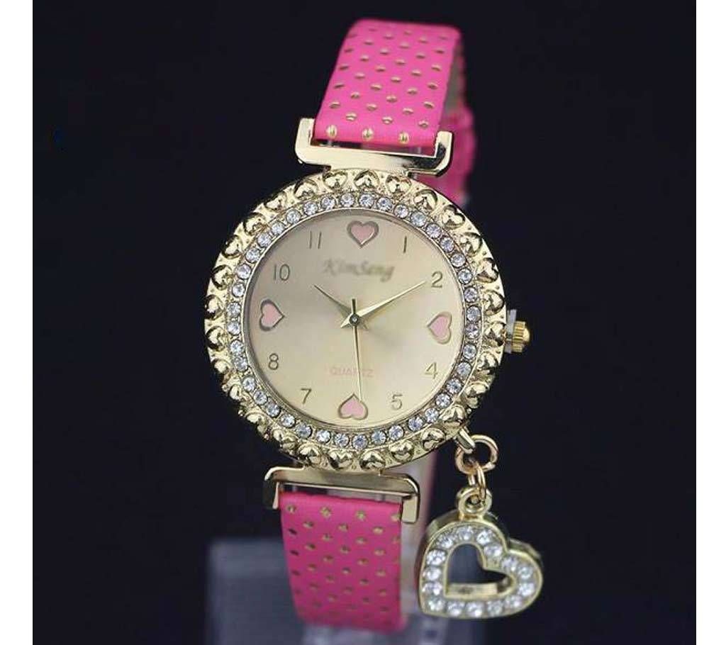 Zircon Stone Ladies Wrist Watch