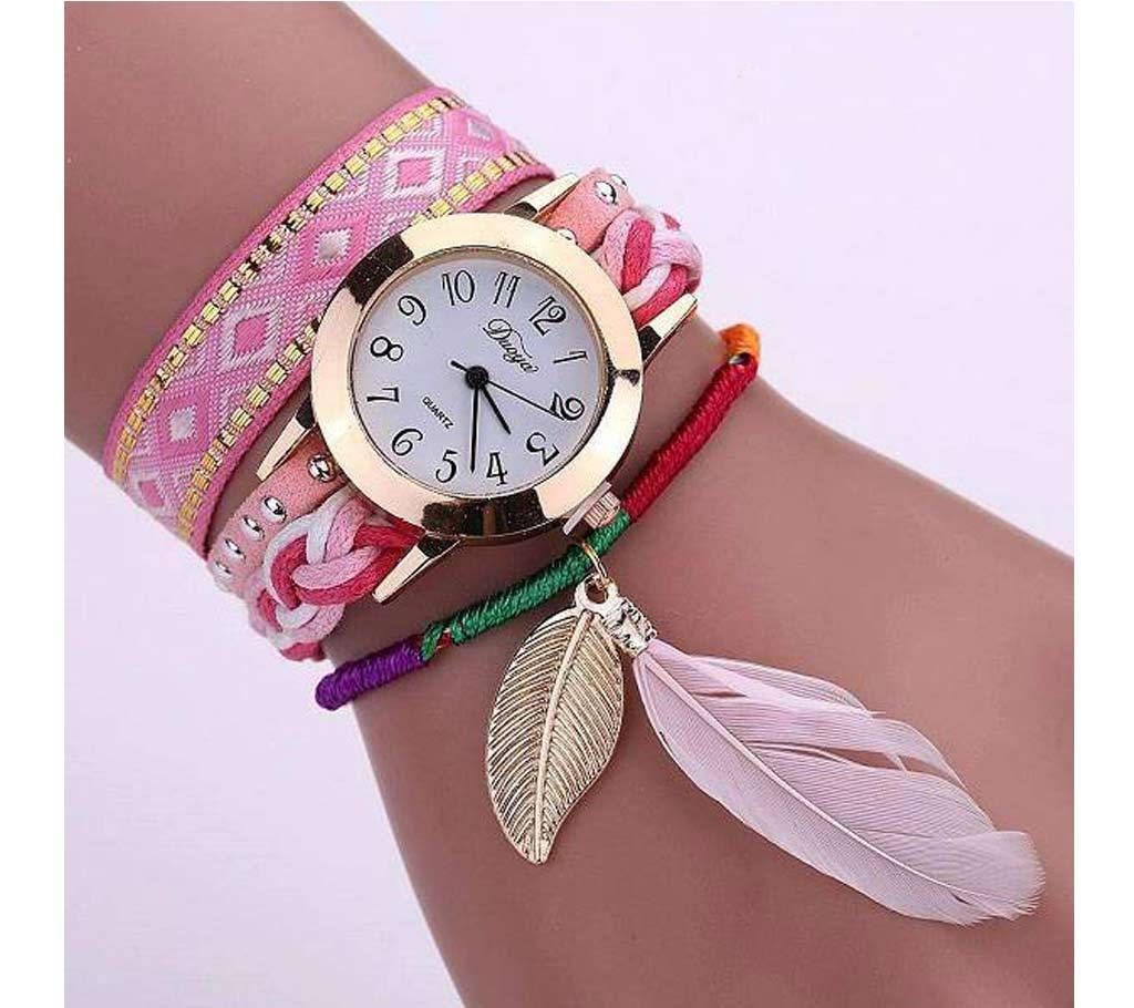Ladies Feather Bracelet Watch