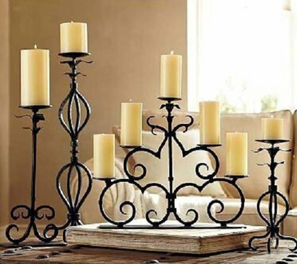 Candle holder with decoration