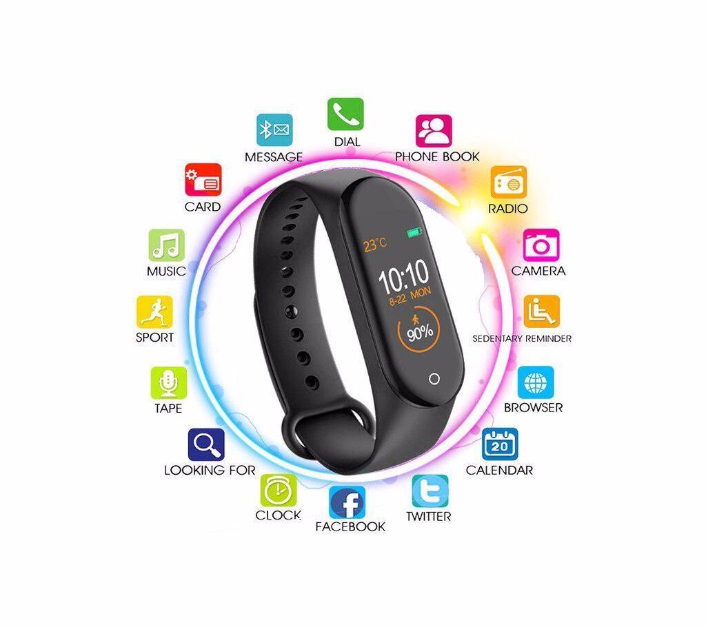 M4 Pro Smart Watch Fitness Tracker Smart Band Waterproof Smart Bracelet
