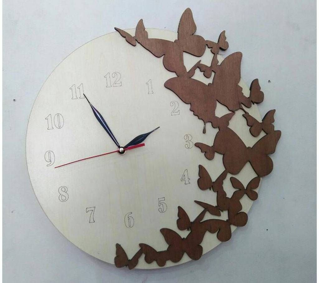 Butterfly wooden clocks