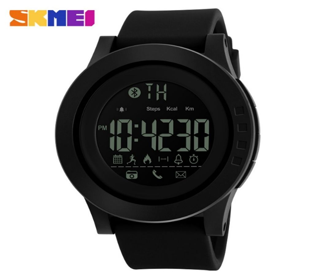 Smart Watch Skmei full Black for Men(1255BL)-5MB4 2917 1A00  EVR1469 1270