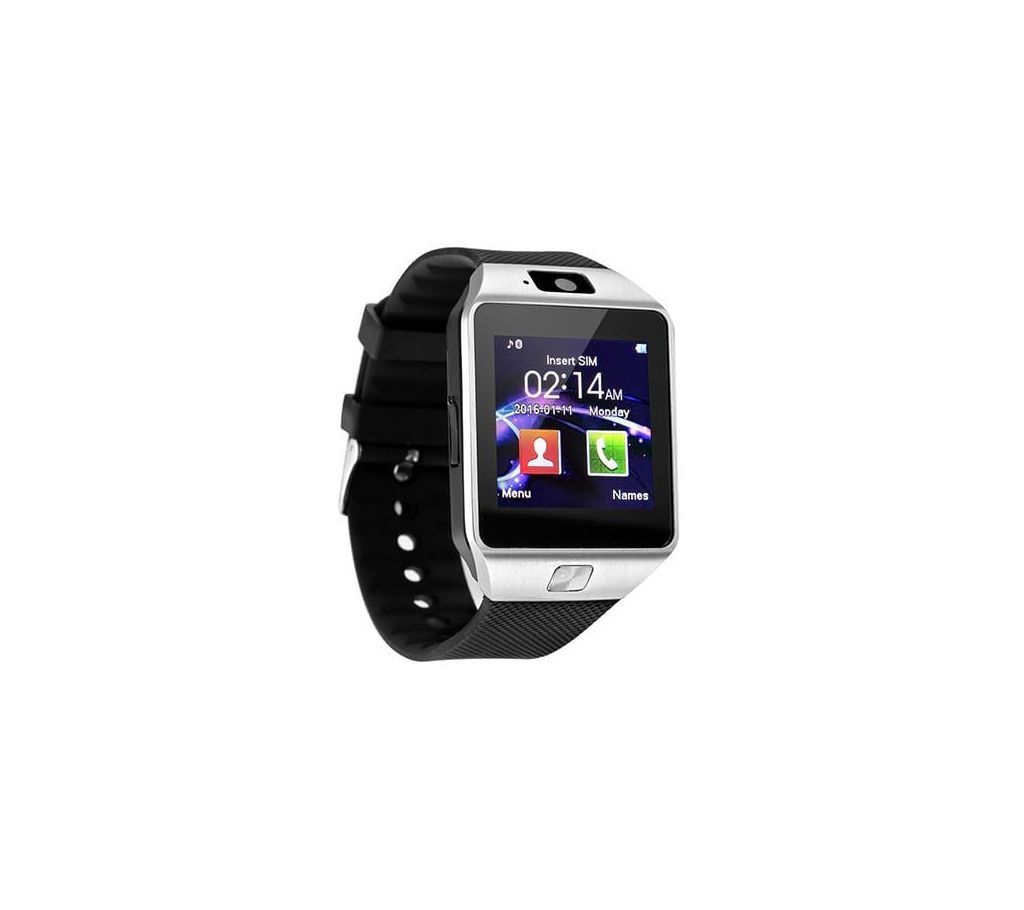DZ09 Sim Supported Smart Watch Mobile - Silver - 001 - Multi color-GNG