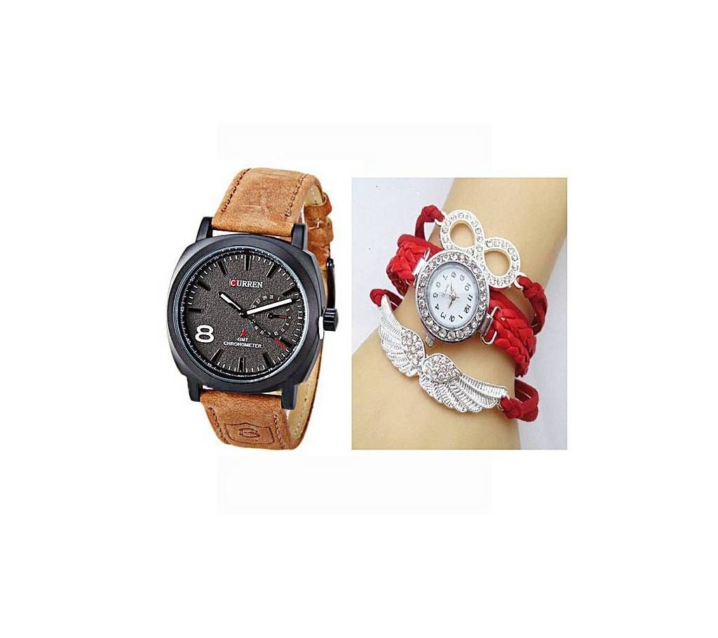 WRM01 - PU Leather Wrist Watch For Men - Brown