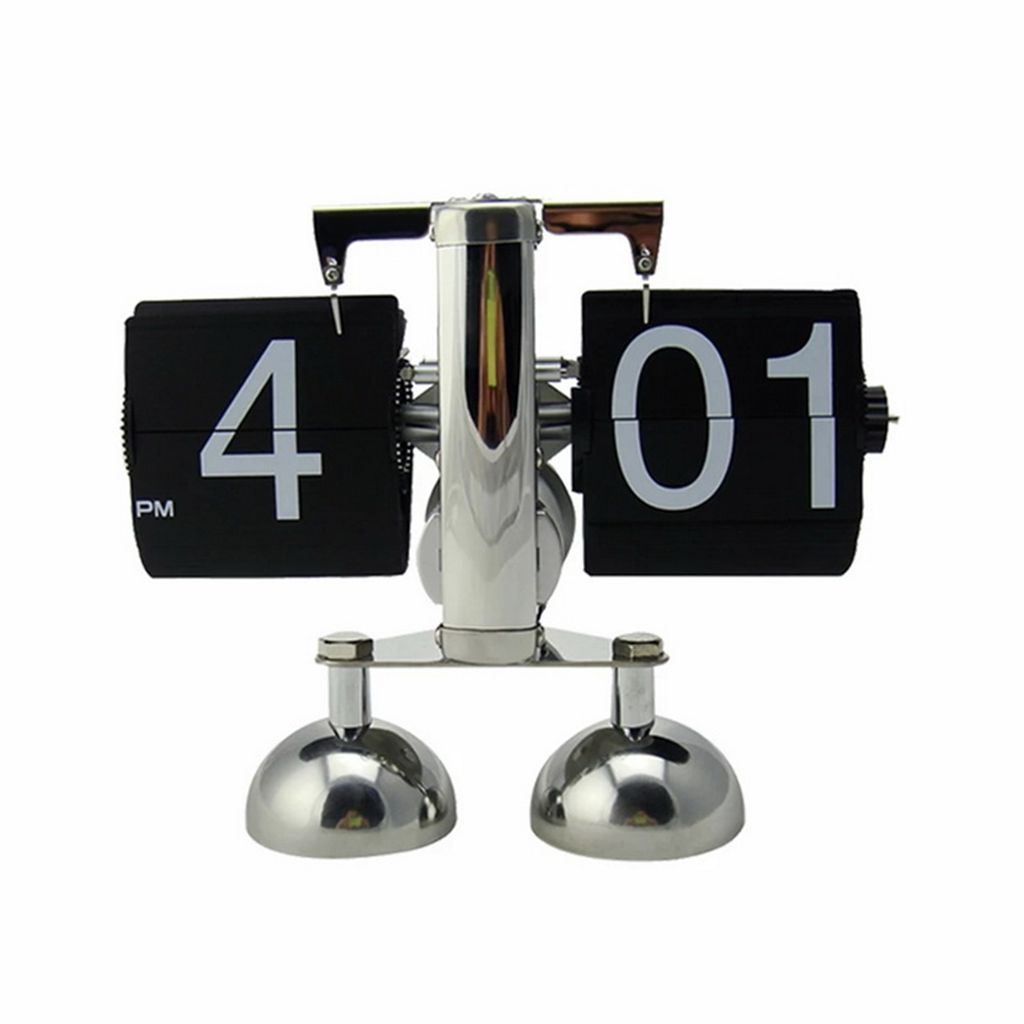 Retro Digital Auto Flipping Clock - Black