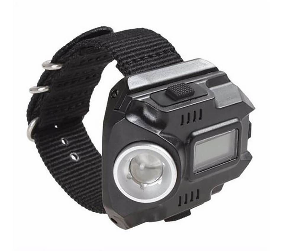 Rechargeable Wrist Watch with Torch Light
