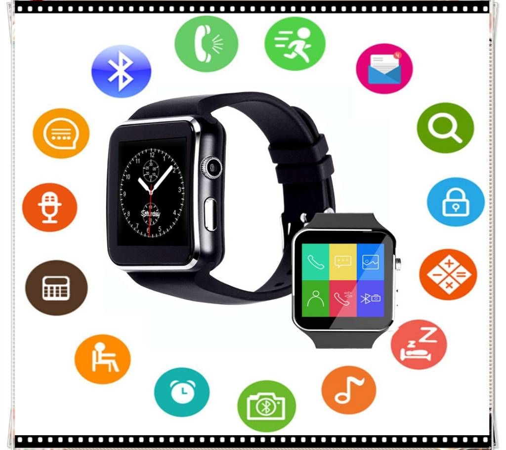 Bakrry X6 Smart Watch Phone Carve Display