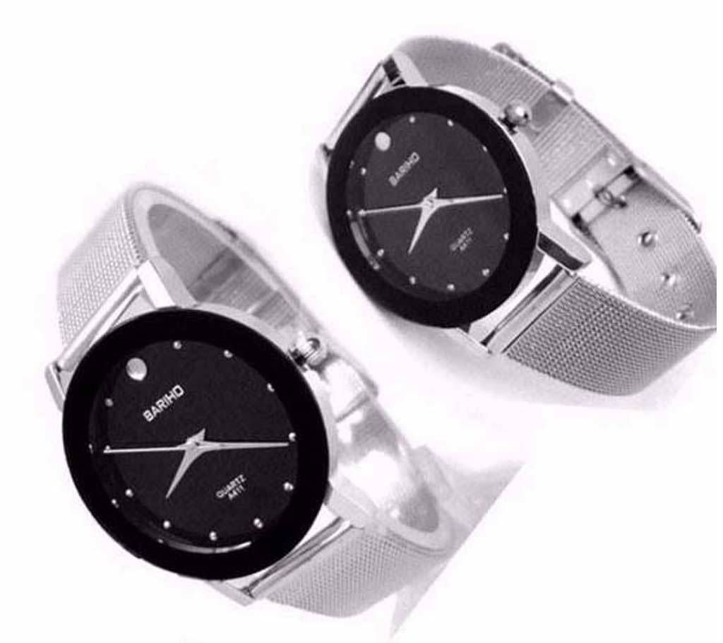 Bariho Silver Combo Couple Watch copy