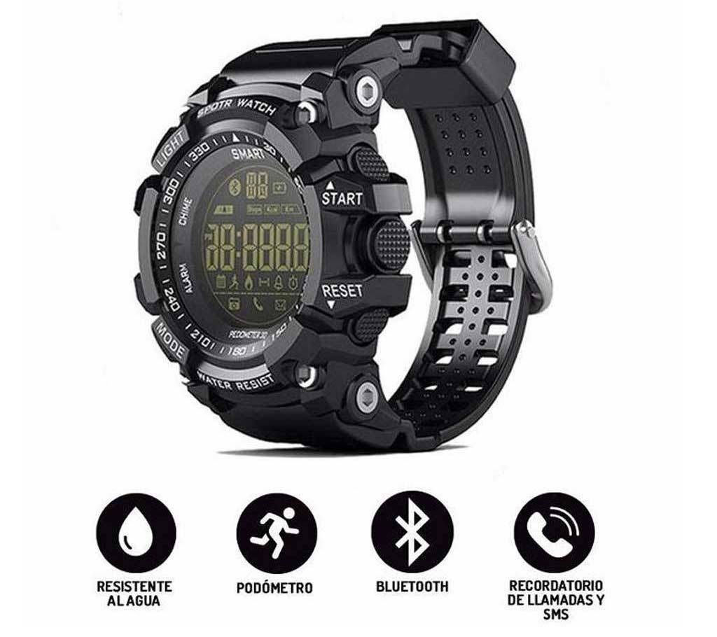 Bluetooth Water-Proof Smart Gear Watch EX16 - Black