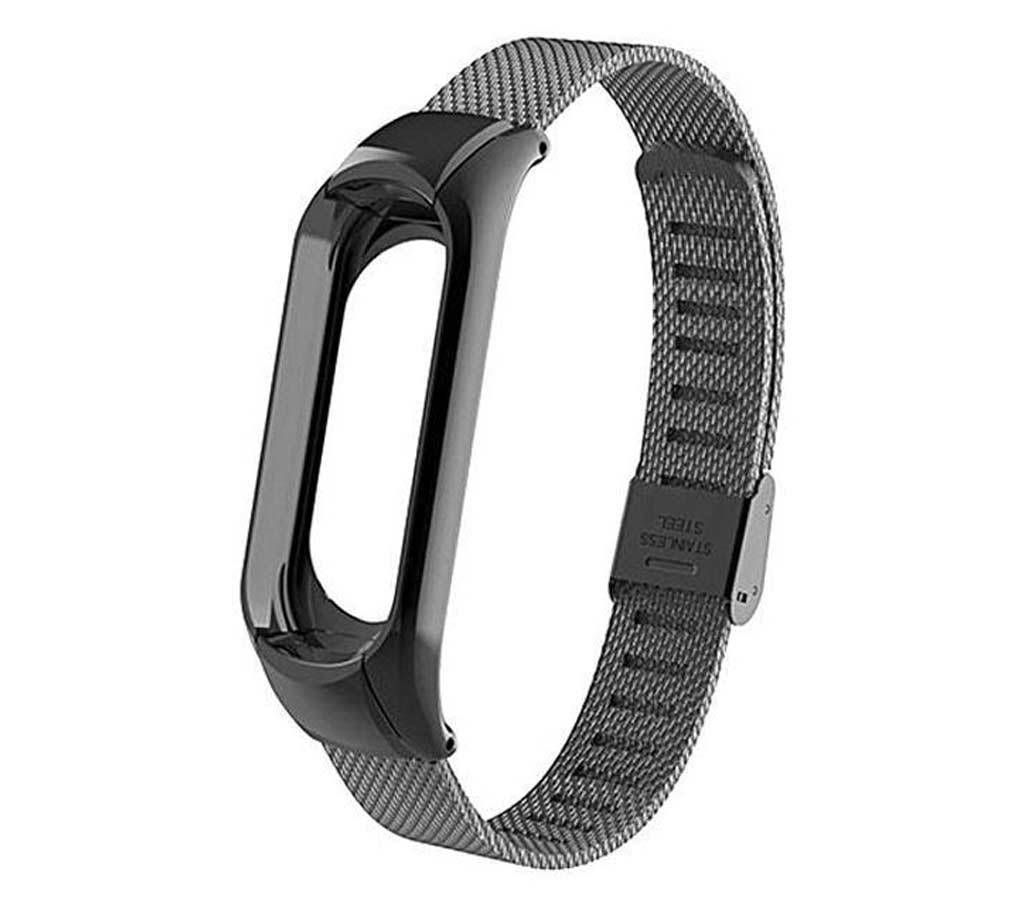 Replacement stainless steel bracelet strap for Xiaomi Mi Band 3 - Silver