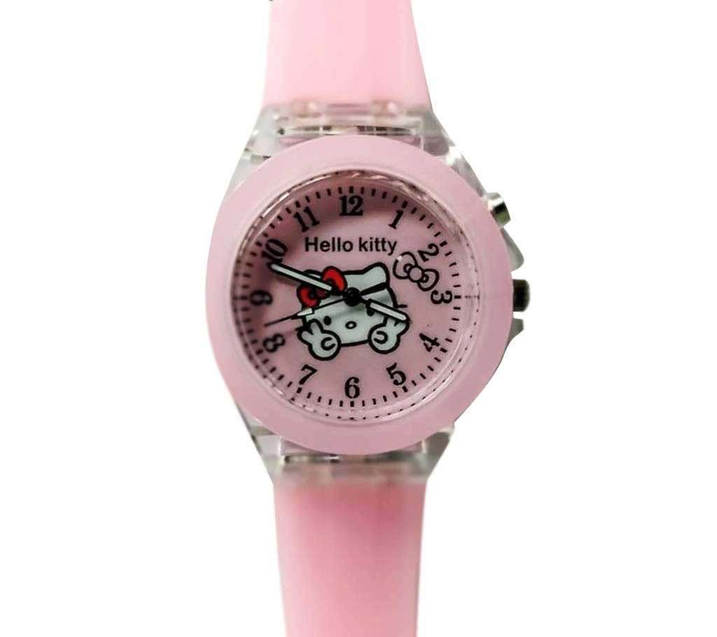 Light Pink Kids Light Fashion Wrist Watch