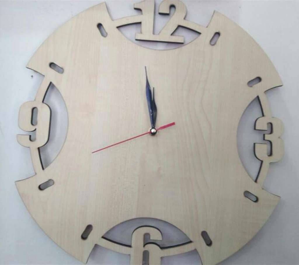 wooden wall clock (Off cream)