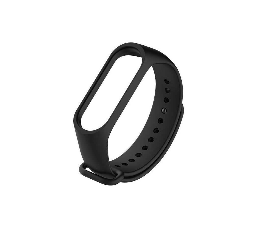 Silicone Wrist Strap For Mi Band 3-4 - Black
