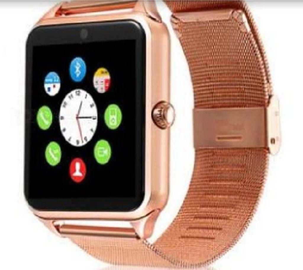 Stainless Steel Smart Watch Phone Z60 - Golden