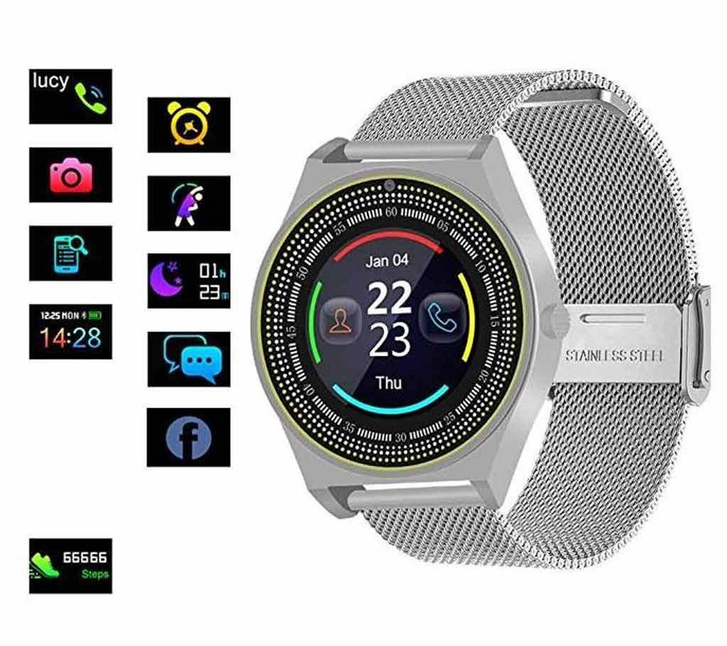 N9 Smart Watch Sim Supported Metal Body Pedometer with Camera