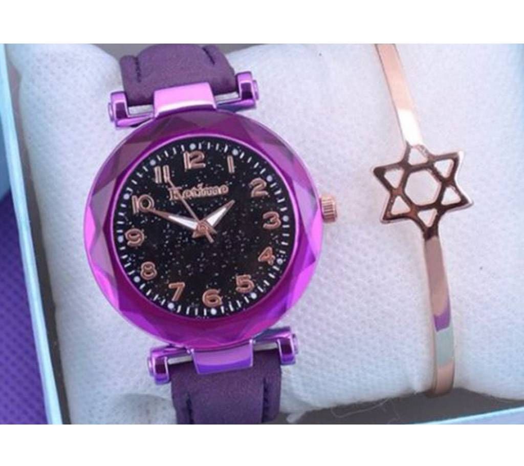 PU Leather Wrist Watch For Women