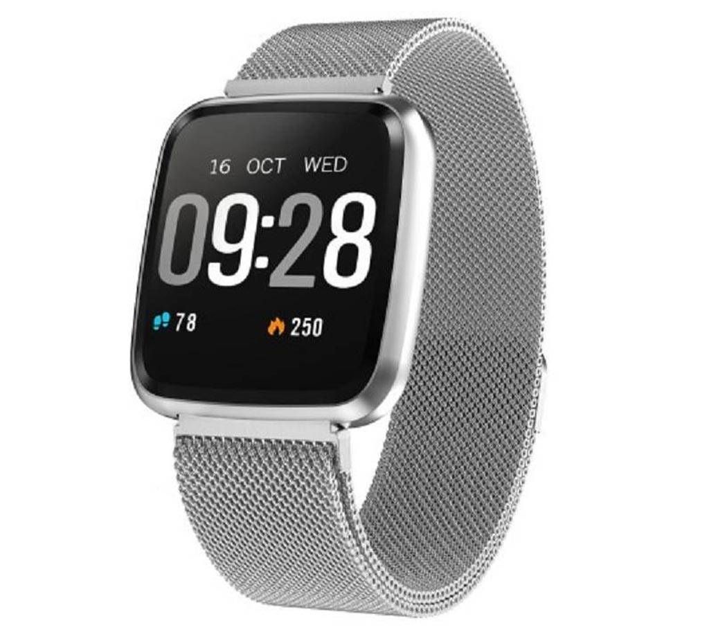Highlights:  1.3 inch resolution 240RGB X 240 TFT large touch Screen Milanese steel belt Hardware platform: NRF52832, RAM / ROM: 64KB+ 4608KB Built-in 170mAh battery, standby time about 12-15 days IP67 waterproof and dustproof ( you can wear it to ra
