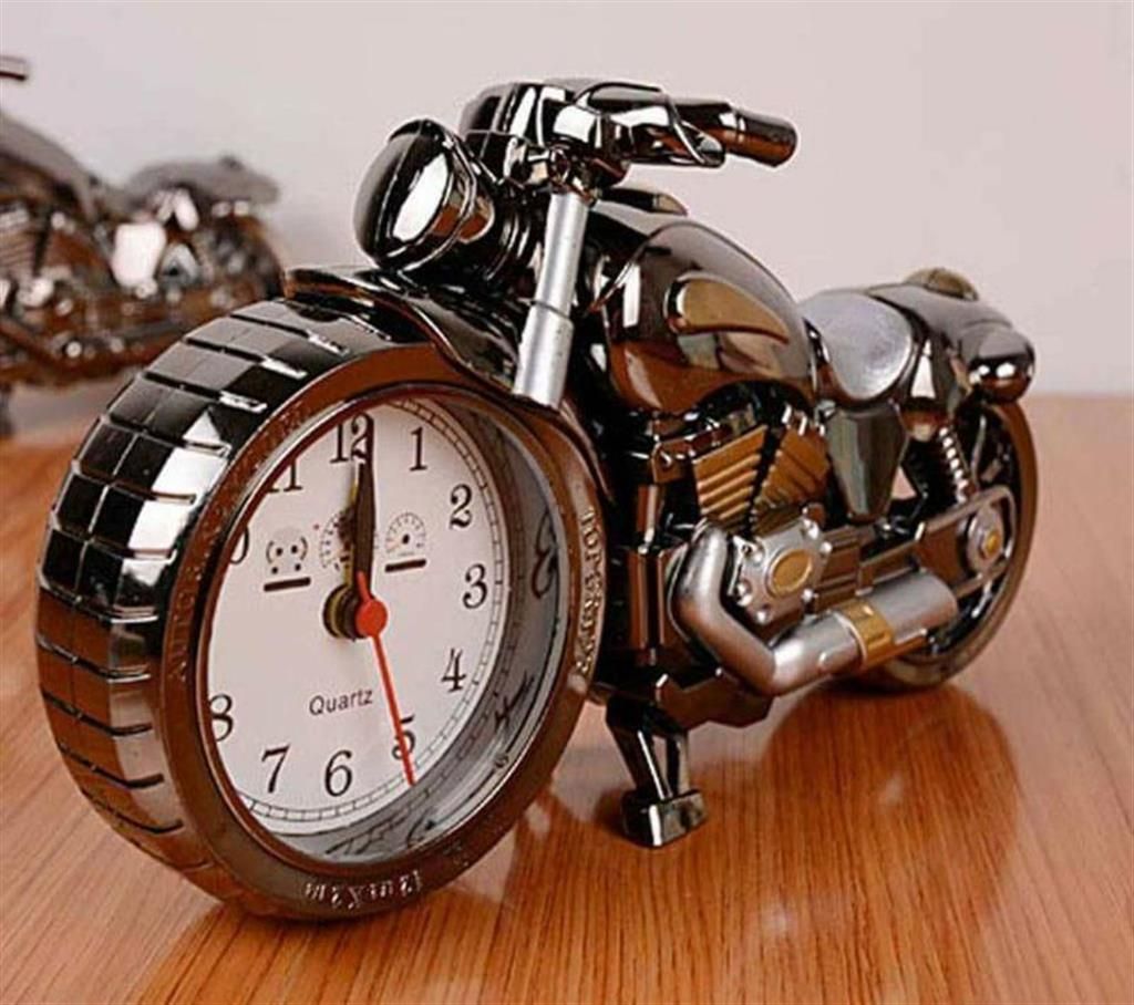 Motorbike Sheep Table Clock