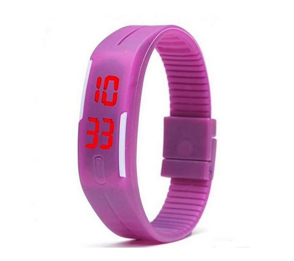 Silicone LED Watch for Kids - Purple