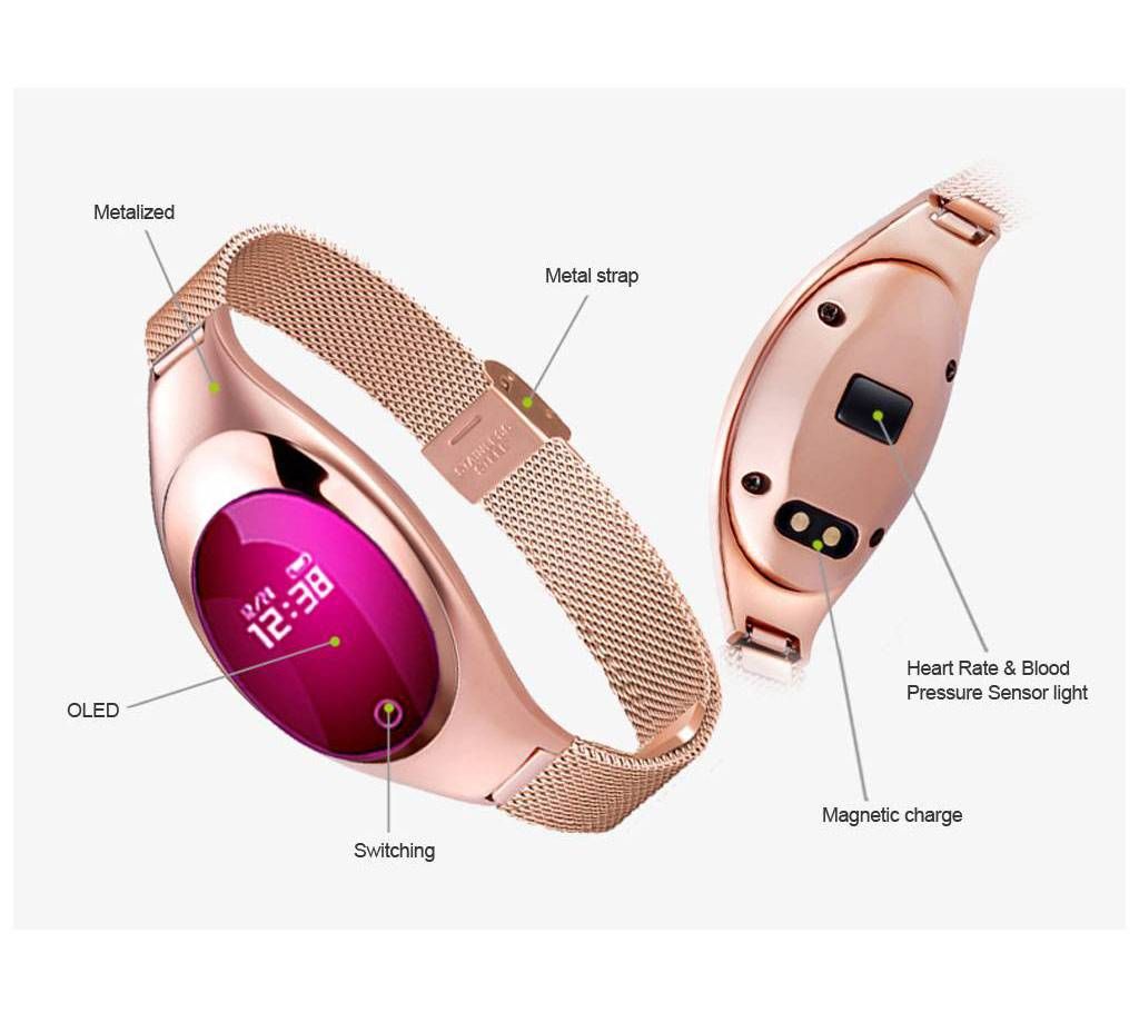 Z18 Woman Bracelet Blood Pressure Heart Rate Fitness Monitor water-proof intact