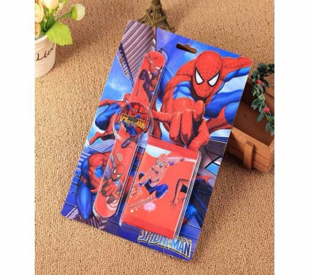 Children Cartoon Watch & Pencil Wallet Set