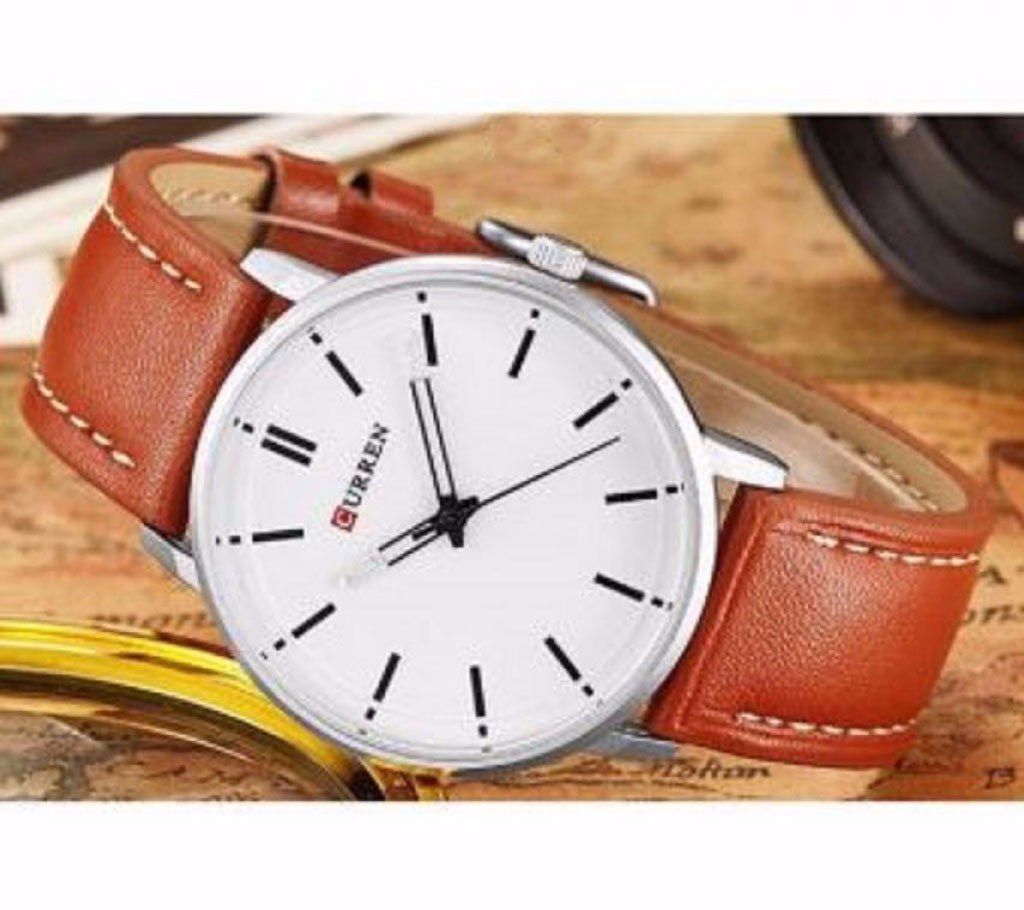 Curren Men's Leather Wrist Watch