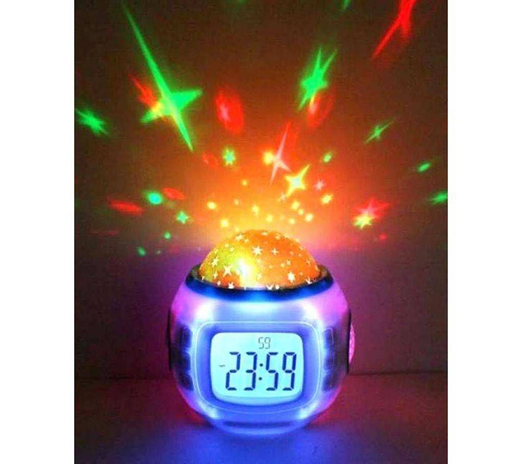 Stars Projection Clock with temperature display 