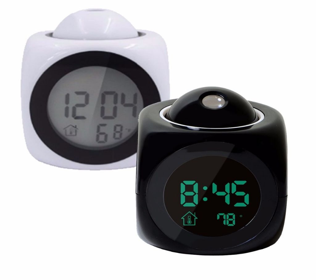 LCD Projection LED Display Time Digital Alarm Clock