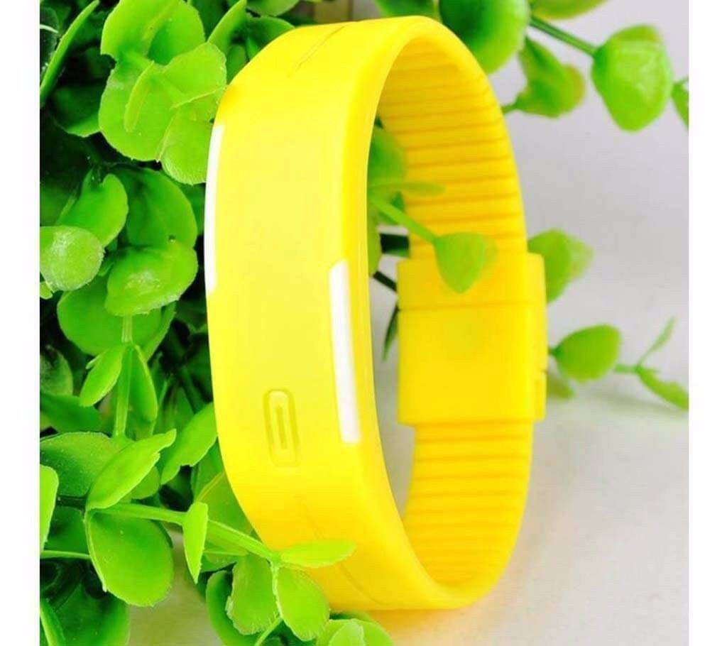 Yellow LED Sports Watch