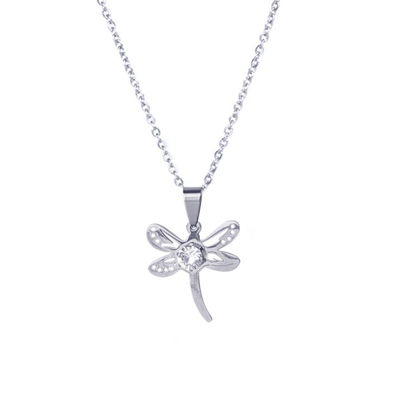 316l Stainless Steel Gold Luxury Necklaces Women Artificial Gems Heart Chain Pendant Jewelry Accessories Couples Gift(null)