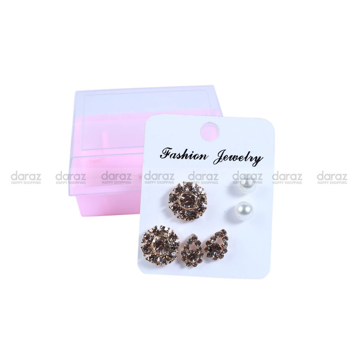 Stone 3 pcs set Small Earring set For Women & Girls - China